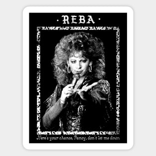 Reba /// Fancy \\\ Vintage Faded Style Fan Design Magnet